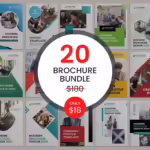 خرید و دانلود باندل 20 طرح و قالب بروشور با فایل psd متناسب انواع کسب و کار ها | 20 طرح باندل با ارزش خرید بالا کیفیت عالی