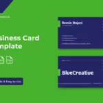 خرید و دانلود طرح لایه باز کارت ویزیت خلاقانه با رنگ آبی و سبز | کارت ویزیت شیک و حرفه ای با رنگ سبز و آبی | ساخت کارت ویزیت حرفه ای مناسب کسب کارها | بیزینس | شرکت