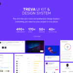 خرید و دانلود کیت رابط کاربری TREVA UI Kit | کیت رابط کاربری حرفه ای TREVA | ساخت رابط کاربری حرفه ای | فایل اورجینال