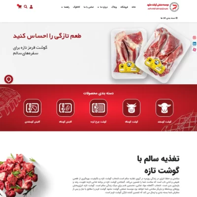 طراحی سایت فروشگاه اینترنتی پروتئینی فروشگاه گوشت