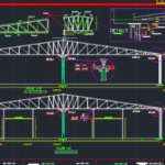خرید و دانلود محاسبات و نقشه سوله خرپای با دهانه 40متر