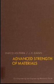 خرید و دانلود نسخه کامل کتاب Advanced strength of materials BY Volterra –  Pdf