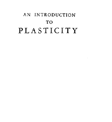 خرید و دانلود نسخه کامل کتاب An Introduction to Plasticity BY Prager –  Pdf
