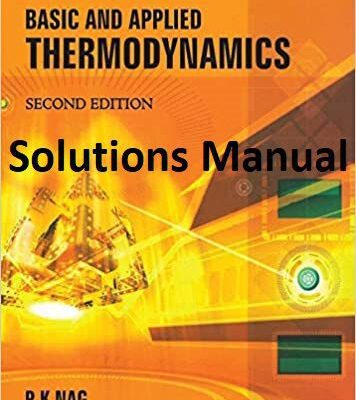 خرید و دانلود نسخه کامل کتاب Basic & Applied Thermodynamics (2nd Edition) – PDF [Solutions Manual]