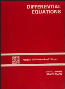 خرید و دانلود نسخه کامل کتاب Differential equations BY Lomen –  Pdf