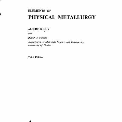خرید و دانلود نسخه کامل کتاب Elements of physical metallurgy (Addison-Wesley series in metallurgy and materials) (3rd Edition) –  Pdf