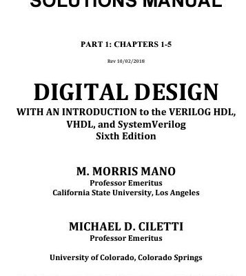 خرید و دانلود نسخه کامل کتاب Instructor’s Solutions Manual for Digital Design (6th Edition) – Pdf