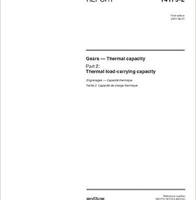 خرید و دانلود نسخه کامل کتاب ISO/TR 14179-2:2001, Gears – Thermal capacity – Part 2: Thermal load-carrying capacity – Pdf