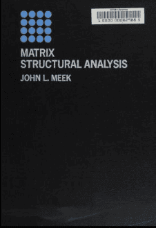 خرید و دانلود نسخه کامل کتاب Matrix structural analysis BY Meek –  Pdf