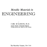خرید و دانلود نسخه کامل کتاب Metallic materials in engineering BY Samans –  Pdf
