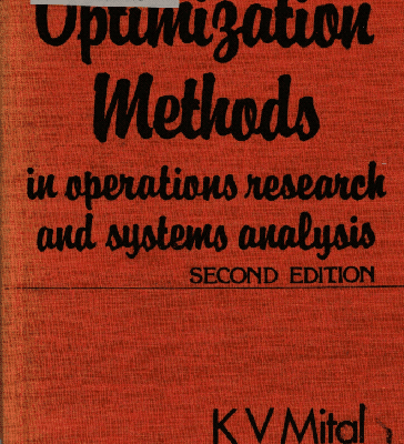 خرید و دانلود نسخه کامل کتاب Optimization methods in operations research and systems analysis (2nd Edition) –  Pdf
