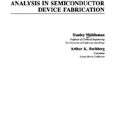 خرید و دانلود نسخه کامل کتاب Process Engineering: Analysis in Semiconductor Device Fabrication –  Pdf