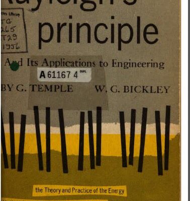 خرید و دانلود نسخه کامل کتاب Rayleigh’s principle and its applications to engineering [1956] –  Pdf