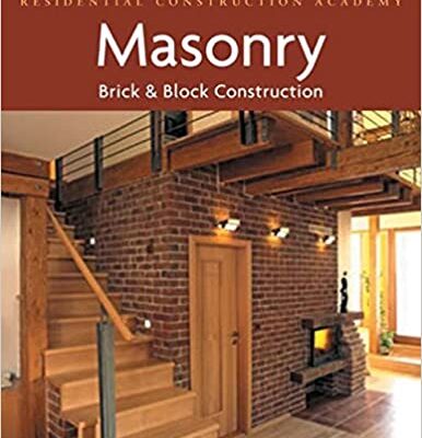 خرید و دانلود نسخه کامل کتاب Residential Construction Academy: Masonry, Brick and Block Construction –  Pdf