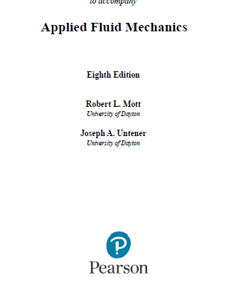خرید و دانلود نسخه کامل کتاب Solution Manual Applied Fluid Mechanics (8th edition) – Pdf
