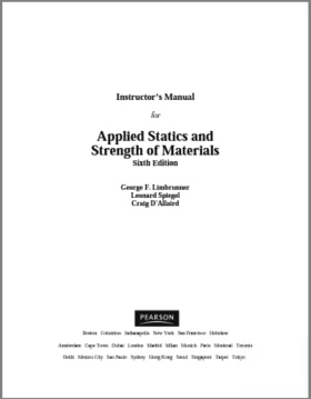خرید و دانلود نسخه کامل کتاب [Solution Manual] Applied Statics and Strength of Materials (6th Edition) – Pdf