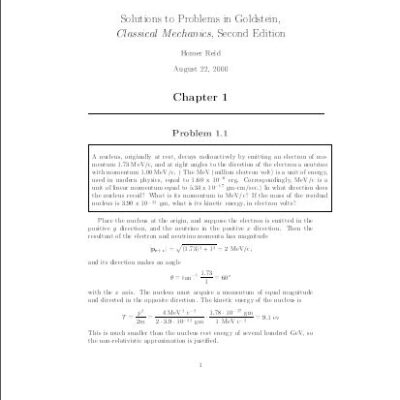 خرید و دانلود نسخه کامل کتاب Solution Manual Classical Mechanics Goldstein 2nd Edition
