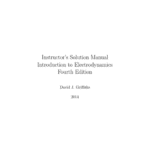 خرید و دانلود نسخه کامل کتاب [Solution Manual] Introduction to Electrodynamics (4th Edition) – Pdf