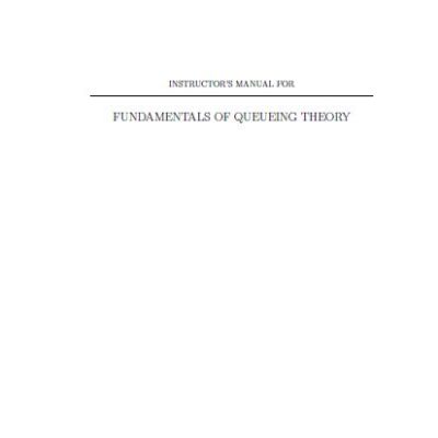 خرید و دانلود نسخه کامل کتاب Solutions Manual to accompany Fundamentals of Queueing Theory 4th edition