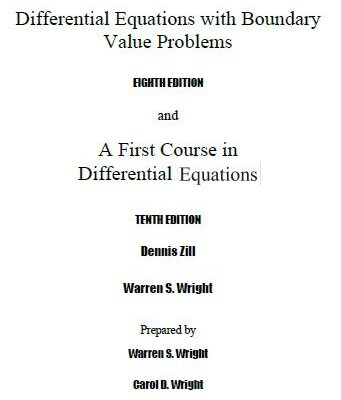 خرید و دانلود نسخه کامل کتاب [Soultion Manual] First Course in Differential Equations with Modeling Applications (10th Edition) BY Zill – Pdf