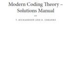 خرید و دانلود نسخه کامل کتاب [Soultion Manual] Modern Coding Theory BY Richardson – Pdf