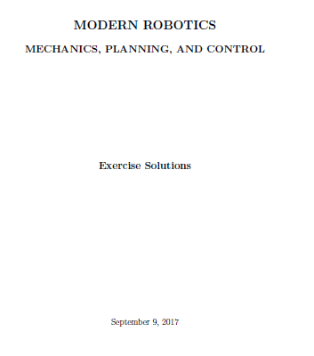 خرید و دانلود نسخه کامل کتاب [Soultion Manual] Modern Robotics Mechanics, Planning, and Control – Pdf