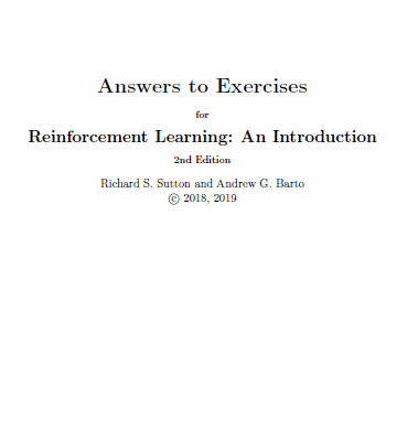 خرید و دانلود نسخه کامل کتاب [Soultion Manual] Reinforcement Learning: An Introduction (2nd edition) – Pdf