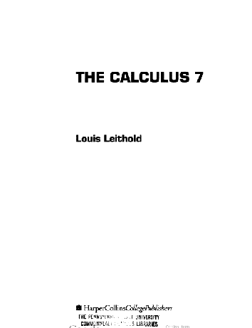 خرید و دانلود نسخه کامل کتاب The Calculus 7 7th edition BY Leithold – Pdf_68393418c68af.png خرید و دانلود نسخه کامل کتاب The Calculus 7 7th edition BY Leithold – Pdf