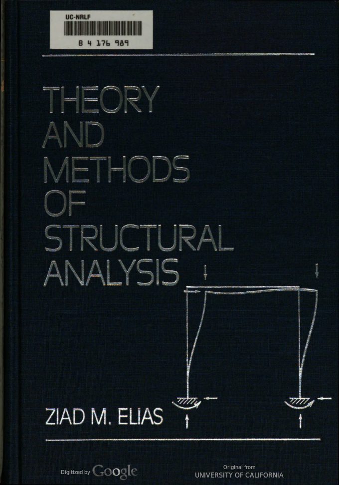 خرید و دانلود نسخه کامل کتاب Theory and Methods of Structural Analysis BY Elias – pdf_683986b467581.jpeg خرید و دانلود نسخه کامل کتاب Theory and Methods of Structural Analysis BY Elias – pdf