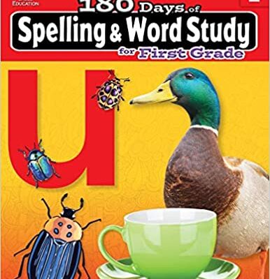 خرید و دانلود نسخه کامل کتاب 180 Days of Spelling and Word Study: Grade 1 – Daily Spelling Workbook for Classroom and Home, Cool and Fun Sight Word Practice, Elementary School [2019] –  PDF