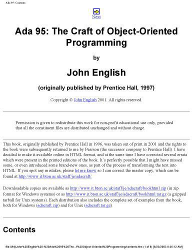 خرید و دانلود نسخه کامل کتاب Ada 95: The Craft of Object-Oriented Programming_685fd3d65c271.jpeg خرید و دانلود نسخه کامل کتاب Ada 95: The Craft of Object-Oriented Programming