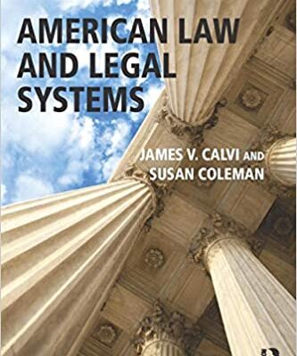 خرید و دانلود نسخه کامل کتاب American Law and Legal Systems (8th Edition) BY Calvi –  Pdf