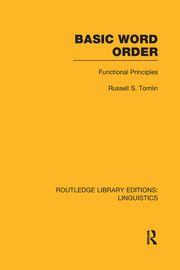خرید و دانلود نسخه کامل کتاب Basic Word Order (RLE Linguistics B: Grammar) Functional Principles –  Pdf