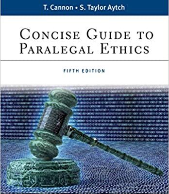 خرید و دانلود نسخه کامل کتاب Concise Guide to Paralegal Ethics (Aspen Paralegal) (5th Edition) –  +  pdf
