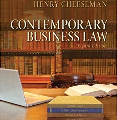 خرید و دانلود نسخه کامل کتاب Contemporary Business Law (8th Edition) BY Cheeseman –  Pdf