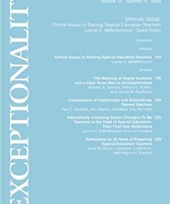 خرید و دانلود نسخه کامل کتاب Critical Issues in Training Special Education Teachers: A Special Issue of exceptionality: Volume 12 (Exceptionality : a Special Education Journal)