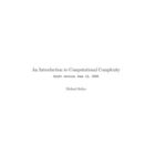 خرید و دانلود نسخه کامل کتاب [Draft] An Introduction to Computational Complexity
