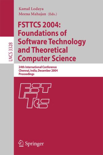 خرید و دانلود نسخه کامل کتاب FSTTCS 2004: Foundations of Software Technology and Theoretical Computer Science: 24th International Conference, Chennai, India, December 16-18, 2004. Proceedings_6862c8ce92906.jpeg خرید و دانلود نسخه کامل کتاب FSTTCS 2004: Foundations of Software Technology and Theoretical Computer Science: 24th International Conference, Chennai, India, December 16-18, 2004. Proceedings