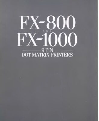 خرید و دانلود نسخه کامل کتاب FX-800 and FX-1000 9-Pin Dot Matrix Printers. User’s Guide
