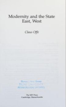 خرید و دانلود نسخه کامل کتاب Modernity and the state : East, West –  Pdf