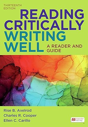 خرید و دانلود نسخه کامل کتاب Reading Critically, Writing Well: A Reader and Guide (13th Edition) – + Pdf_683e2b0628f9a.jpeg خرید و دانلود نسخه کامل کتاب Reading Critically, Writing Well: A Reader and Guide (13th Edition) – + Pdf