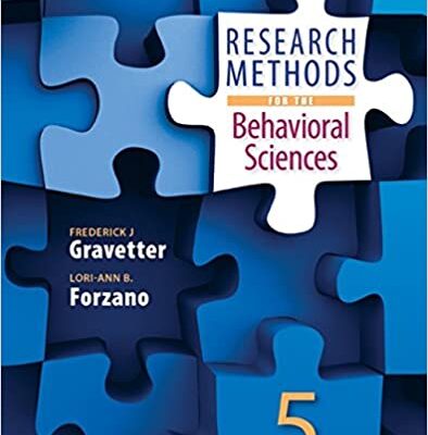 خرید و دانلود نسخه کامل کتاب Research Methods for the Behavioral Sciences (5th Edition) BY Gravetter –  Pdf