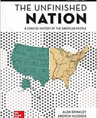 خرید و دانلود نسخه کامل کتاب The Unfinished Nation: A Concise History of the American People (9th Edition) –  PDF