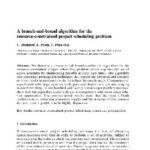 خرید و دانلود نسخه کامل کتاب A branch-and-bound algorithm for the resource-constrained project scheduling problem