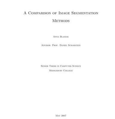 خرید و دانلود نسخه کامل کتاب A Comparison of Image Segmentation Methods