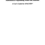 خرید و دانلود نسخه کامل کتاب A Computer-Assisted Analysis System for Mathematical Programming Models and Solutions: A User’s Guide for ANALYZE(c)