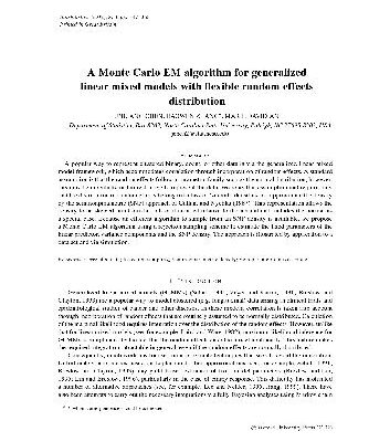 خرید و دانلود نسخه کامل کتاب A Monte Carlo EM algorithm for generalized linear mixed models with flexible random effects distribu