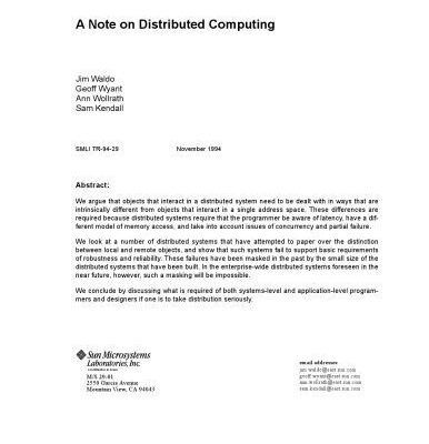 خرید و دانلود نسخه کامل کتاب A Note on Distributed Computing
