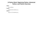 خرید و دانلود نسخه کامل کتاب A Python Book: Beginning Python, Advanced Python, and Python Exercises