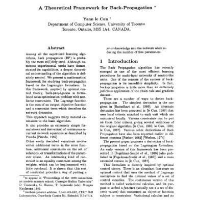 خرید و دانلود نسخه کامل کتاب A theoretical framework for Back-Propagation